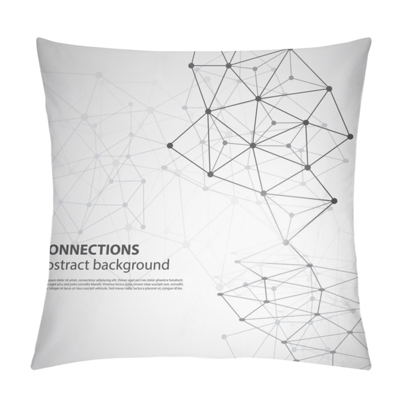 Personality  Molecular, Global Or Business Network Connections Concept Design Pillow Covers