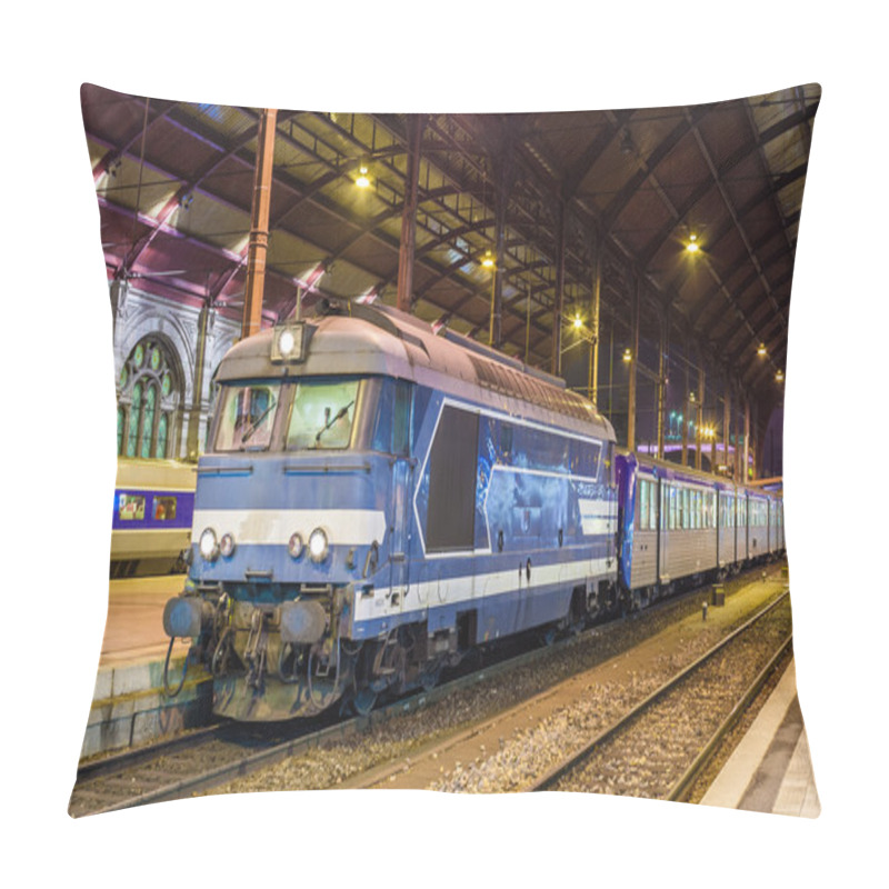 Personality  Local Diesed Train At Strasbourg Station. Alsace, France Pillow Covers