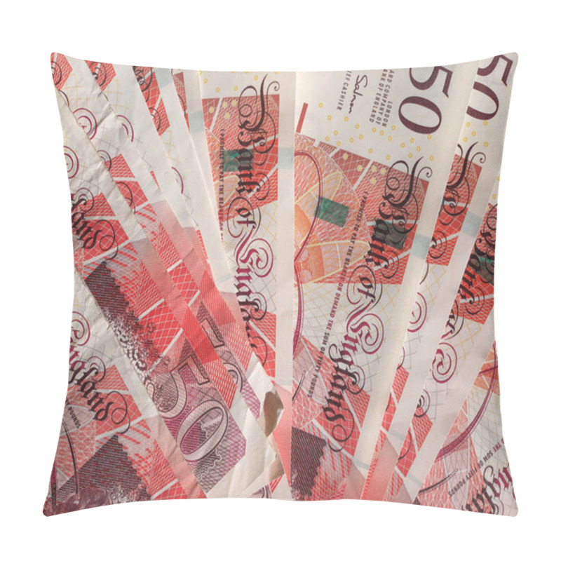 Personality  Fifty Pound Notes Pillow Covers