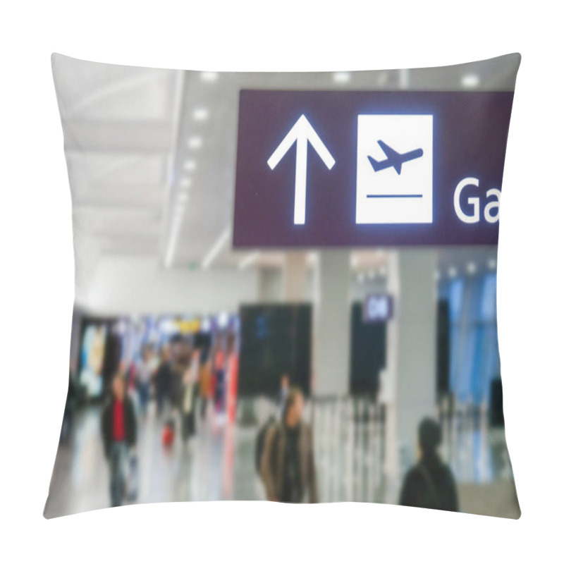 Personality  Airport Departure And Arrival Information Board Sign Pillow Covers