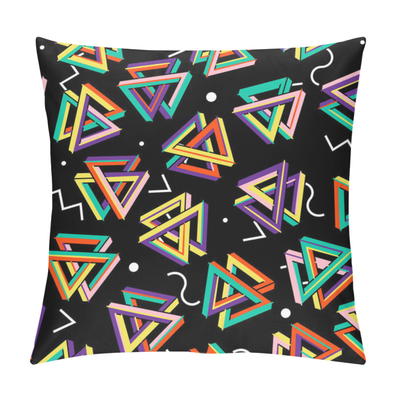 Personality  Vector Pattern 80s. Seamless Background. Retro Memphis Style. Pillow Covers