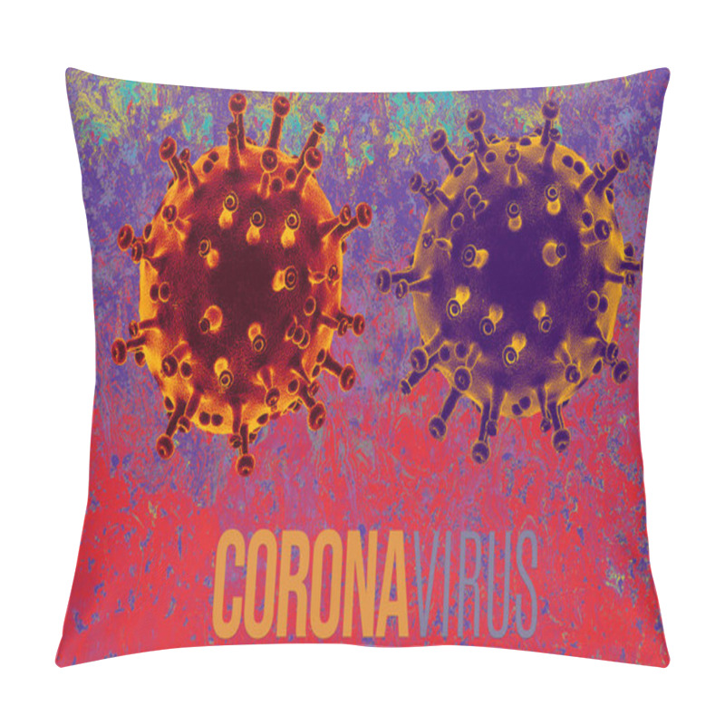 Personality  Coronavirus Disease (COVID-19 )outbreak And Coronaviruses Influenza Background. Pillow Covers