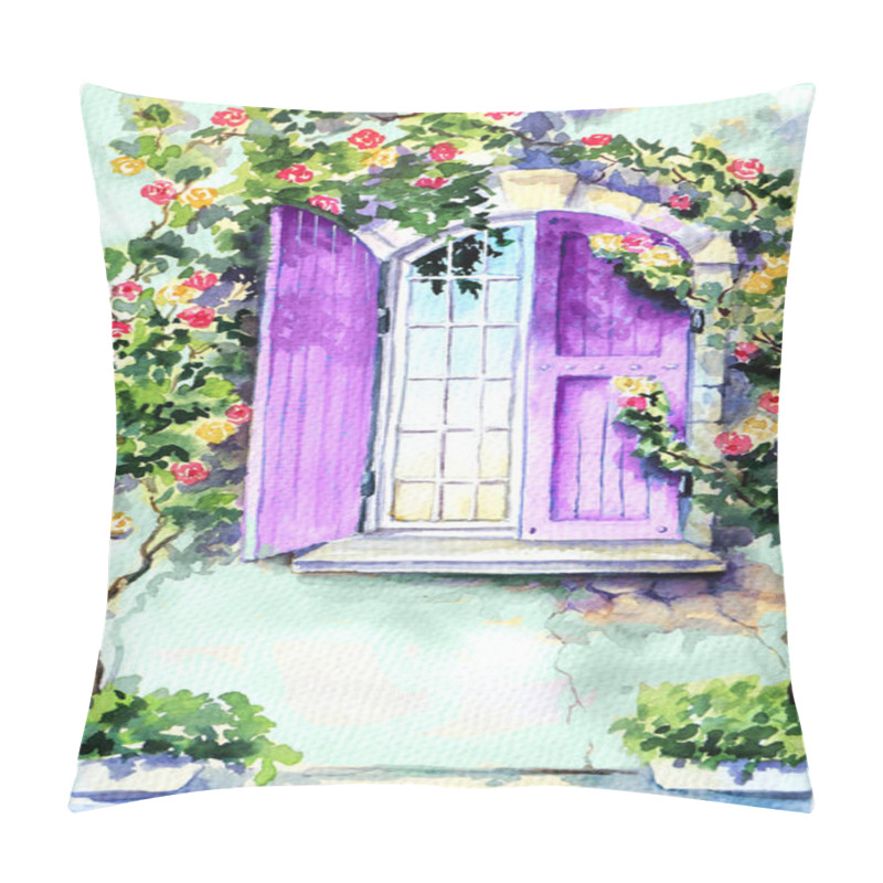 Personality  Window In The Morning In Provence Pillow Covers