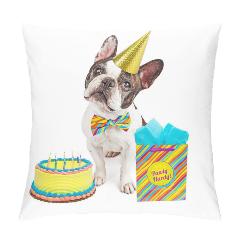 Personality  Happy Birthday French Bulldog Pillow Covers