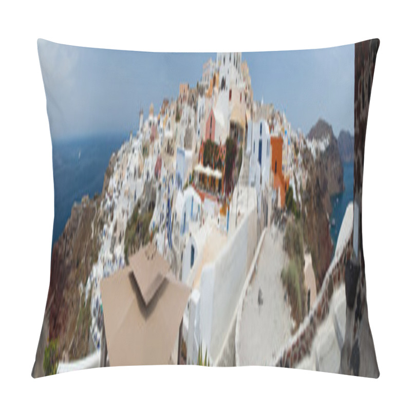 Personality  Santorini Panoramic View OIA Pillow Covers