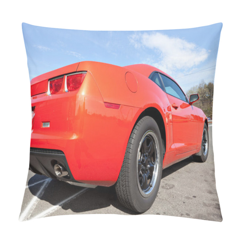 Personality  Orange Muscle Car Pillow Covers