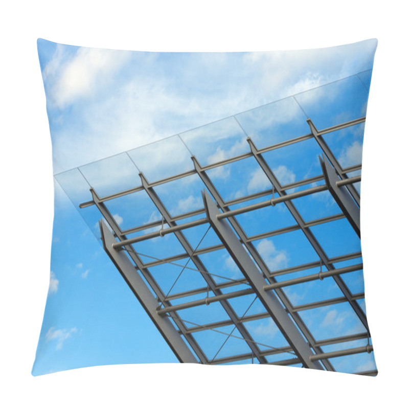 Personality  Architectural Details Of A Glass And Steel Building Pillow Covers