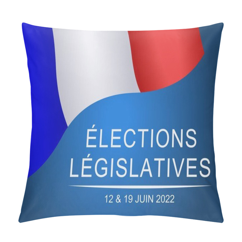 Personality  Vector With Text For The French Presidential Election 2022  Pillow Covers