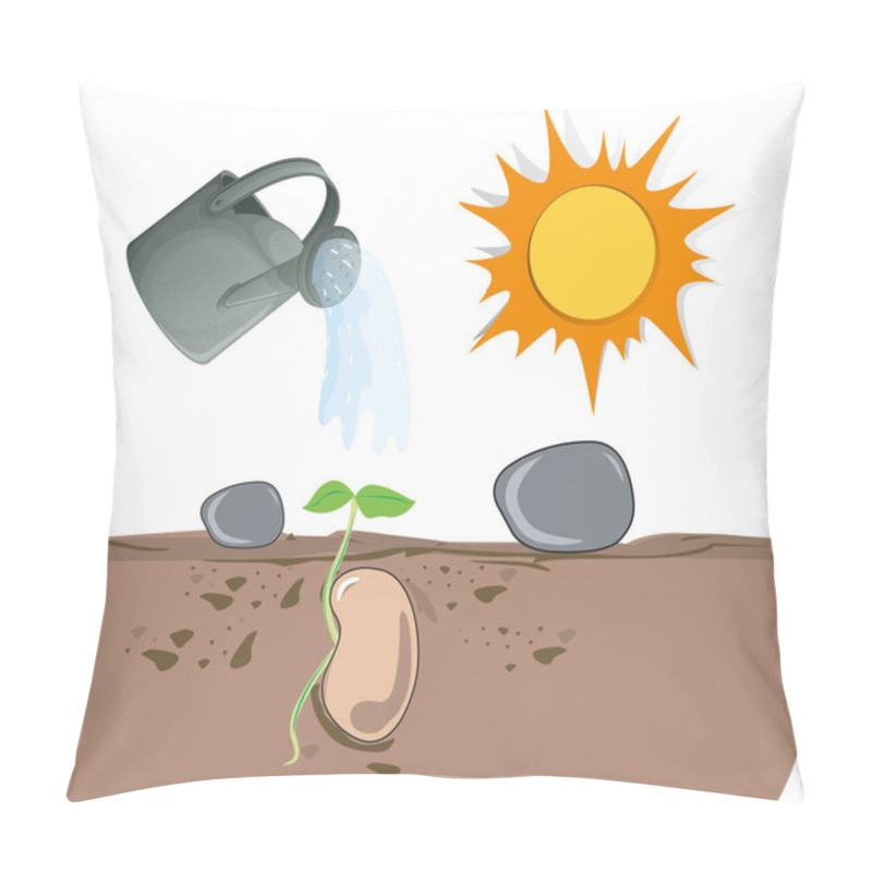 Personality  Plant Growing From Underground Pillow Covers