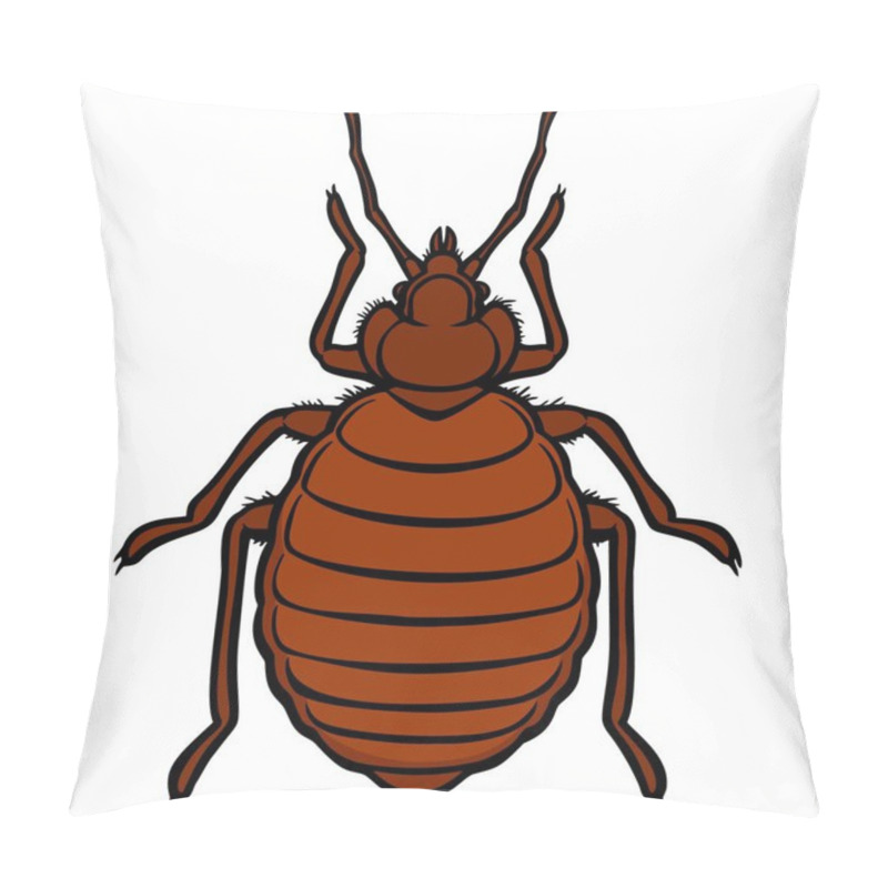 Personality  Bed Bug Icon - A Cartoon Illustration Of A Bed Bug. Pillow Covers