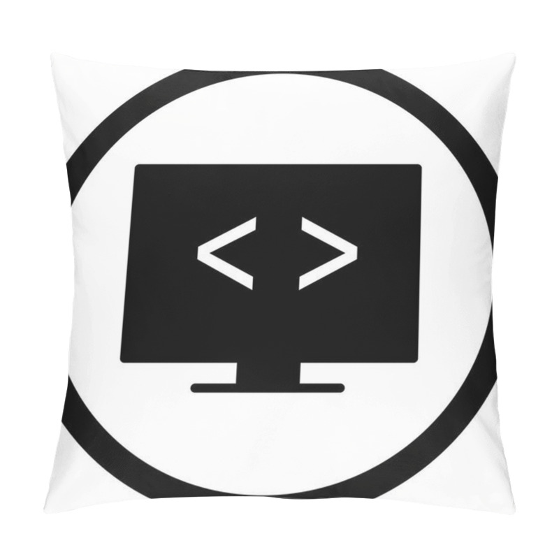 Personality  Illustration Code Optimization Icon Pillow Covers