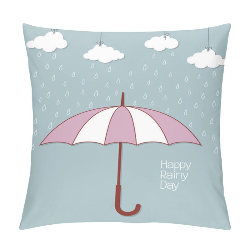 Personality  Happy Rainy Day Pillow Covers