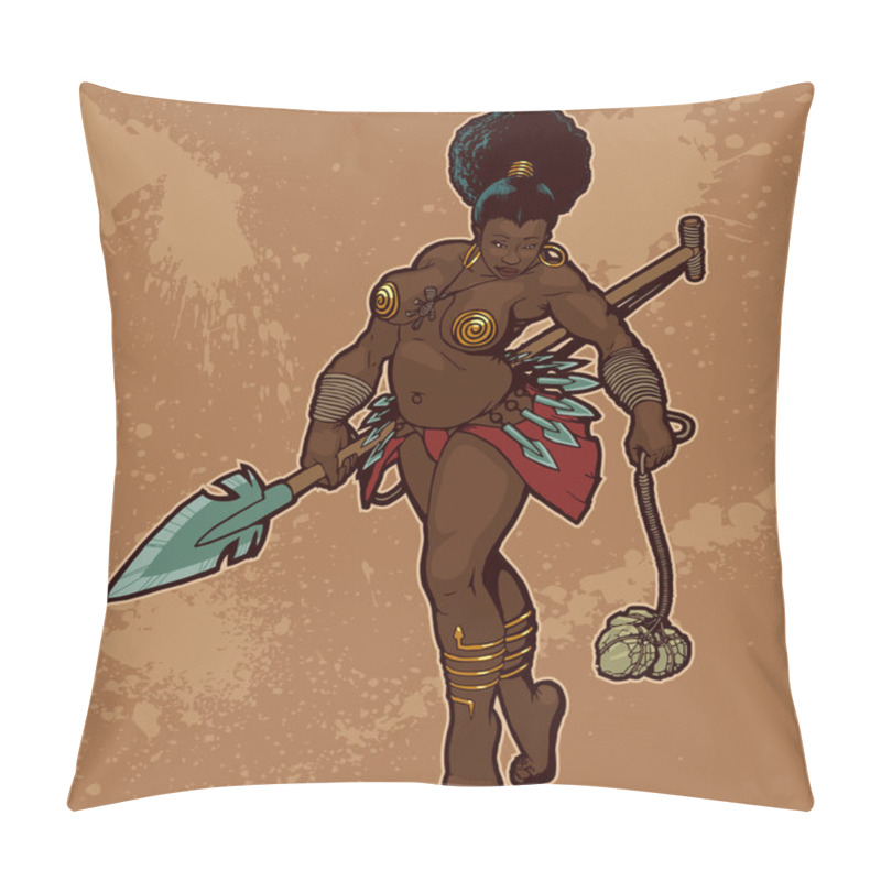 Personality  Black Woman Warrior Pillow Covers