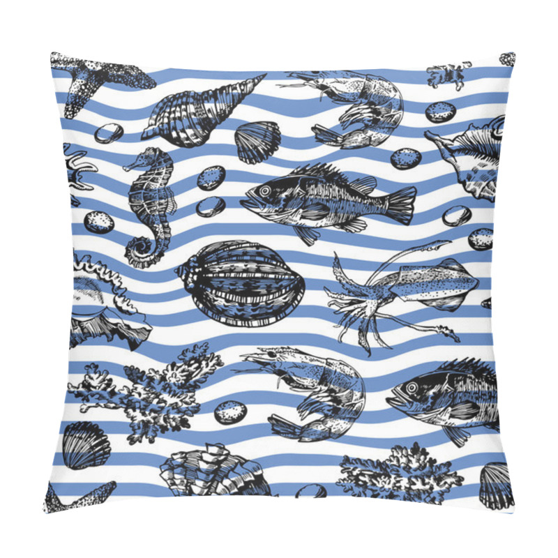 Personality  Decorative Graphic Marine Pattern Pillow Covers