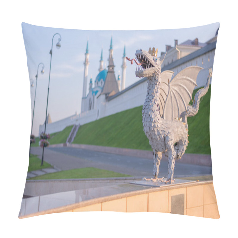 Personality  Zilant Dragon. Kazan City, Russia. Pillow Covers