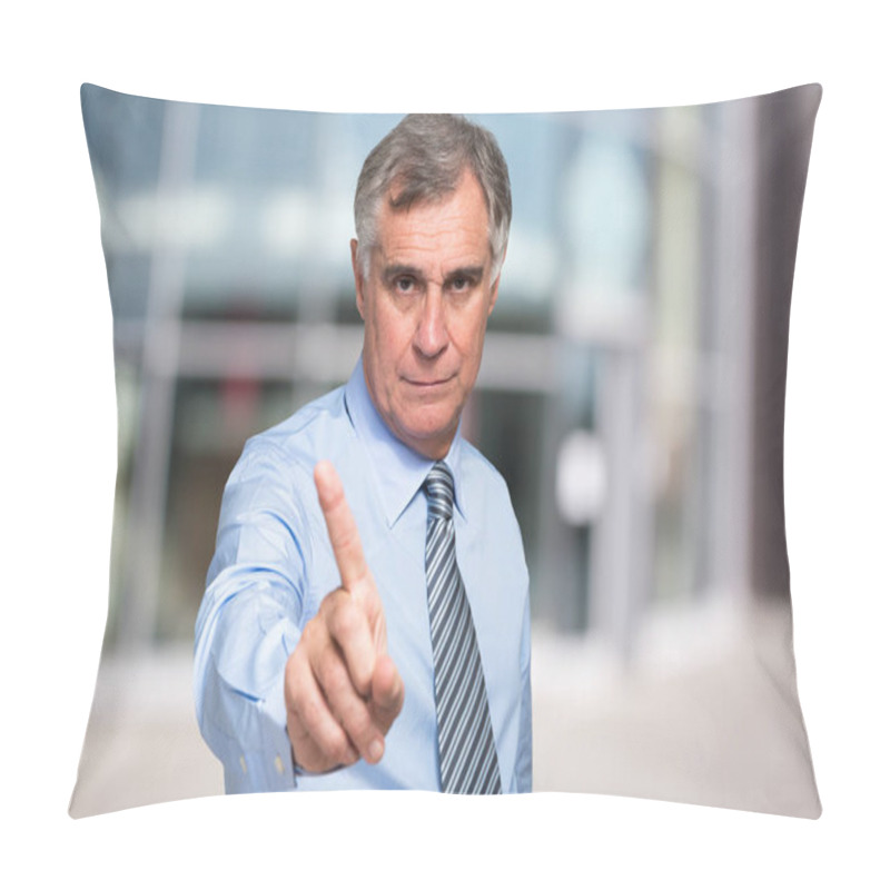 Personality  Businessman Showing No Sign Pillow Covers