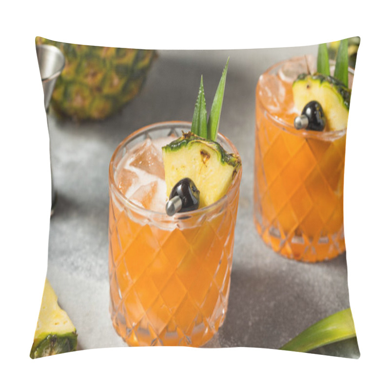 Personality  Boozy Refreshing Jungle Bird Tiki Cocktail With Rum And Pineapple Pillow Covers