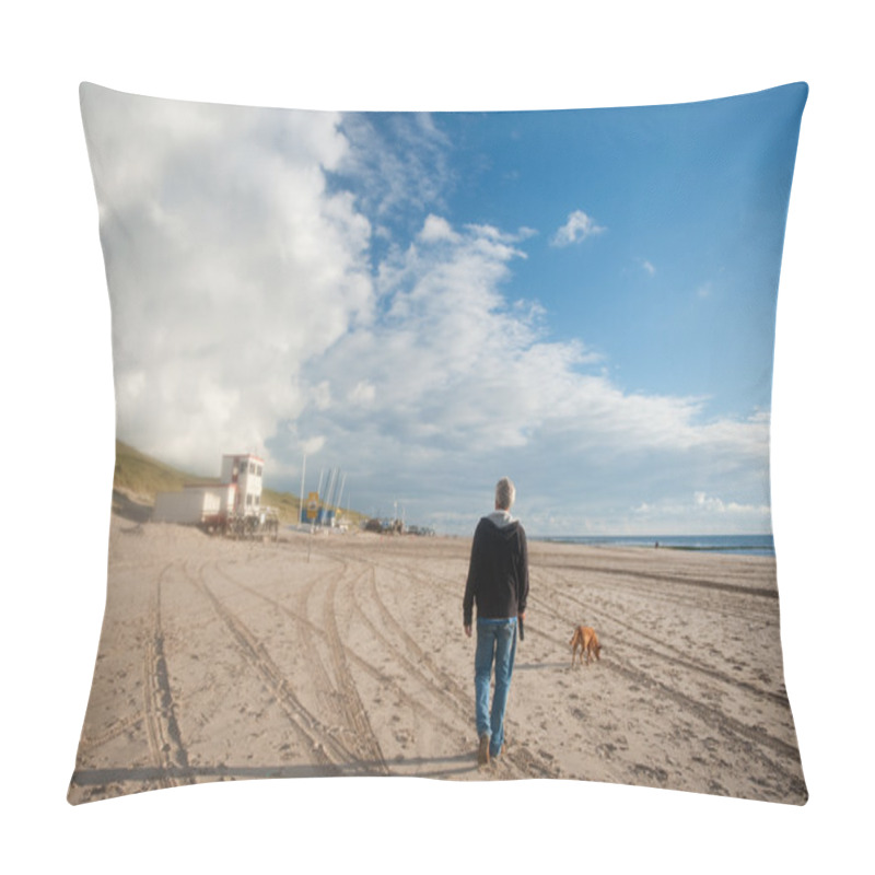 Personality  Walking At The Beach Pillow Covers