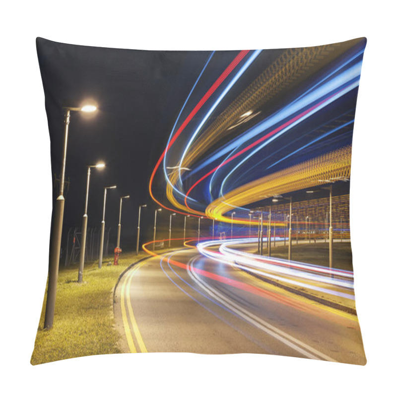 Personality  Light Trails Of Cars On Road At Nighttime  Pillow Covers