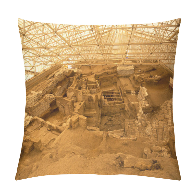 Personality  Catalhoyuk In Konya, Turkey. One Of The Oldest Settlements In The World Pillow Covers