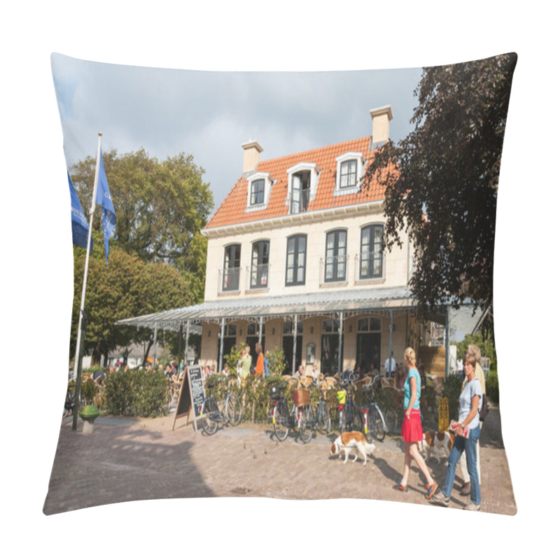 Personality  Tourists And Hotel On Schiermonnikoog, Netherlands Pillow Covers