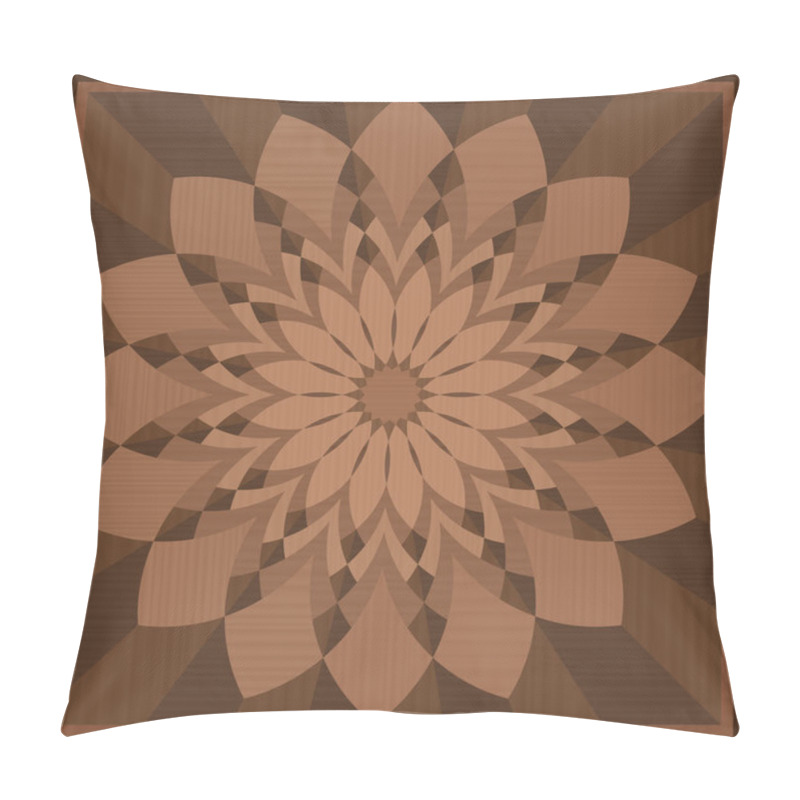 Personality  Wooden Intarsia Marquetry Pattern Wood Tile Pillow Covers