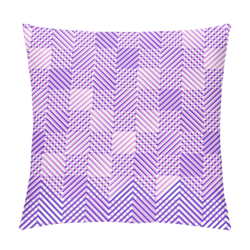 Personality  Intersected, Interweaved Irregular Lines, Stripes Purple, Pink G Pillow Covers