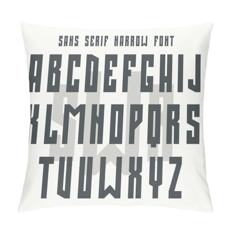 Personality  Bold Sans Serif Font In Retro Style Pillow Covers