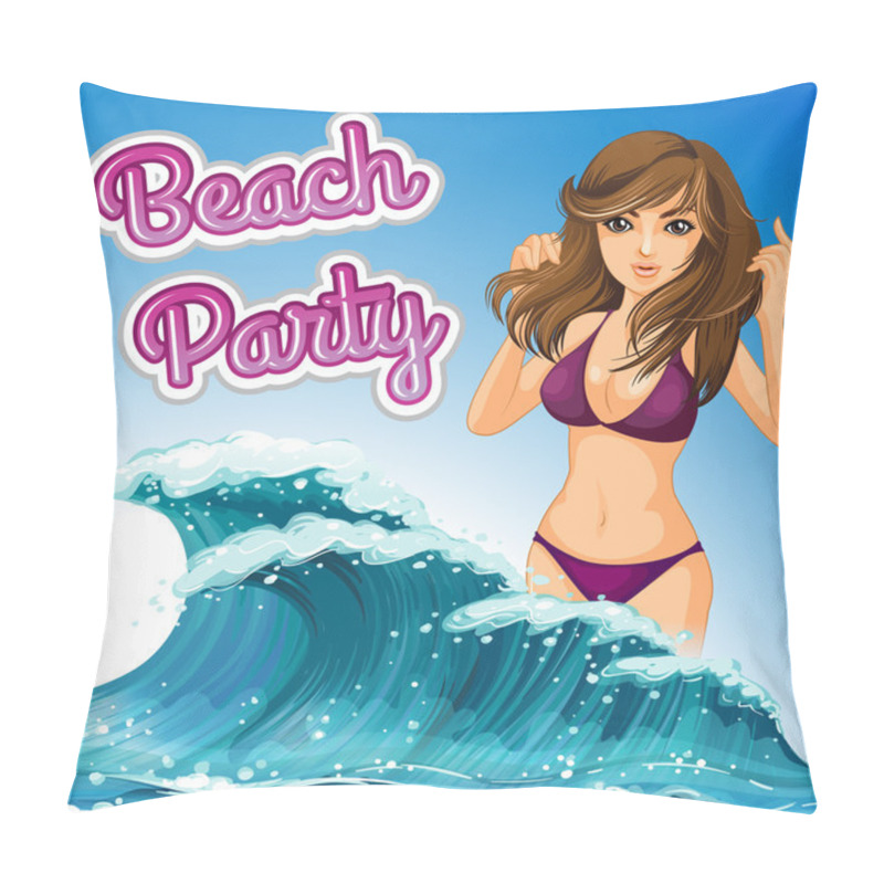 Personality  Beach Party Pillow Covers