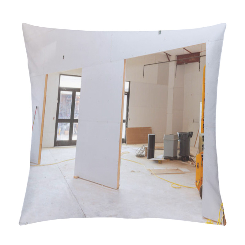 Personality  Getting Ready To Plaster The Walls Of Newly Constructed Apartment With Plasterboard Drywall Pillow Covers