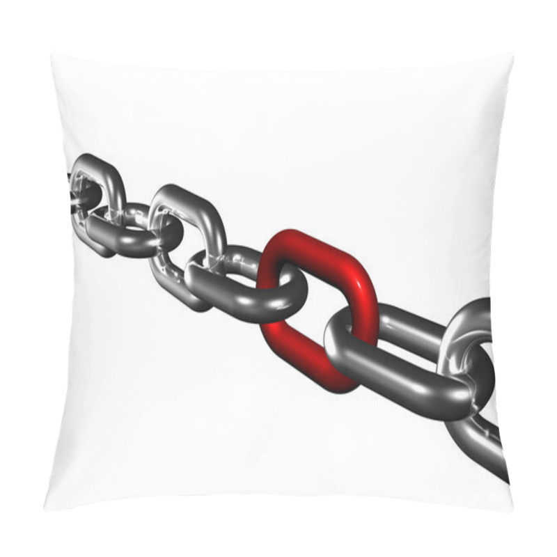 Personality  Chain Team Bonding Success Symbol Isolated On White Pillow Covers