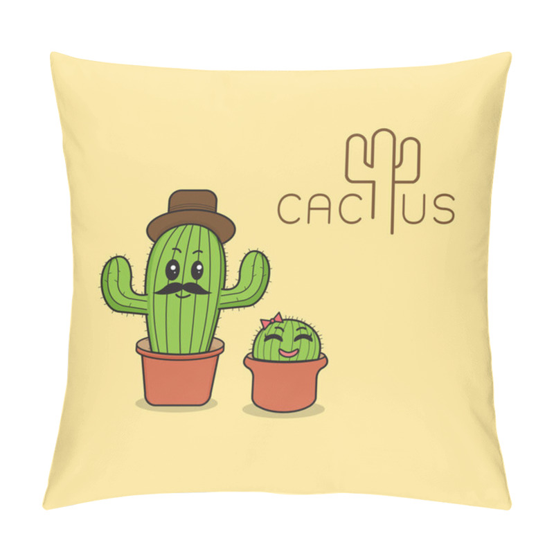 Personality  Cute Cactus Cartoon Character Pillow Covers