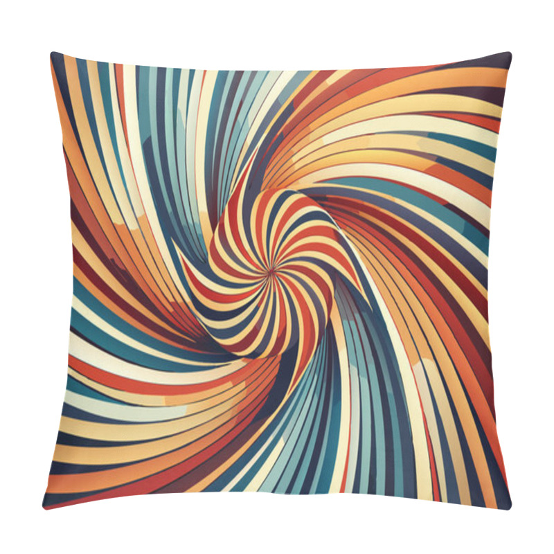 Personality  Vibrant Abstract Flower Design With Spiral Pattern Pillow Covers