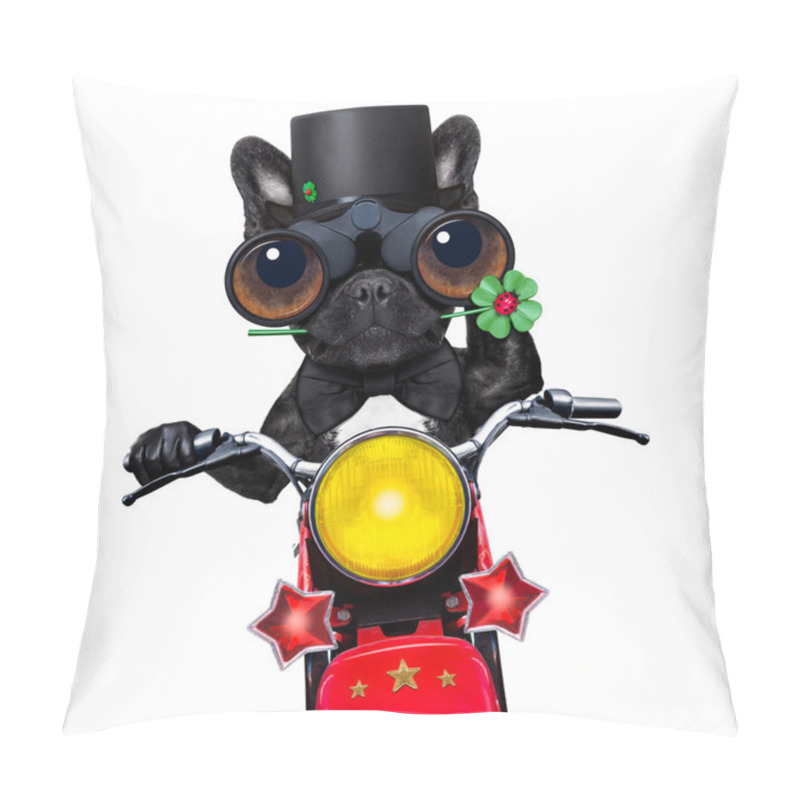 Personality  Motor Bike Good Luck Dog  Pillow Covers