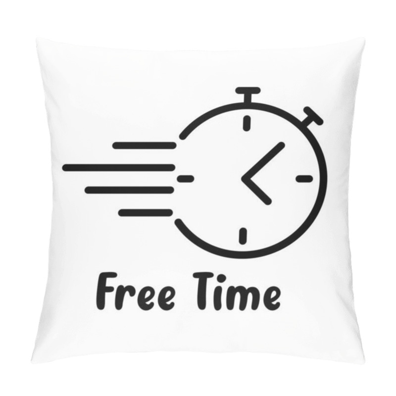 Personality  Free Time Icon, Time And Date Symbol, Calendar Icon, Spare, Hobby, Fast Delivery Truck, Transportation, User Interface, Shipment, Activities Vector Illustration Pillow Covers