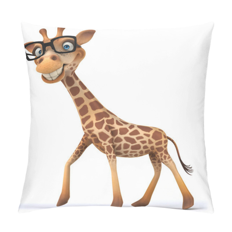 Personality  Fun Giraffe With Glasses Pillow Covers