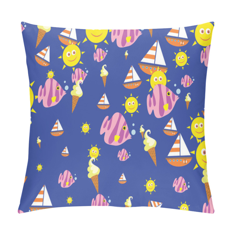 Personality  Seaside Wallpaper Desig Pillow Covers