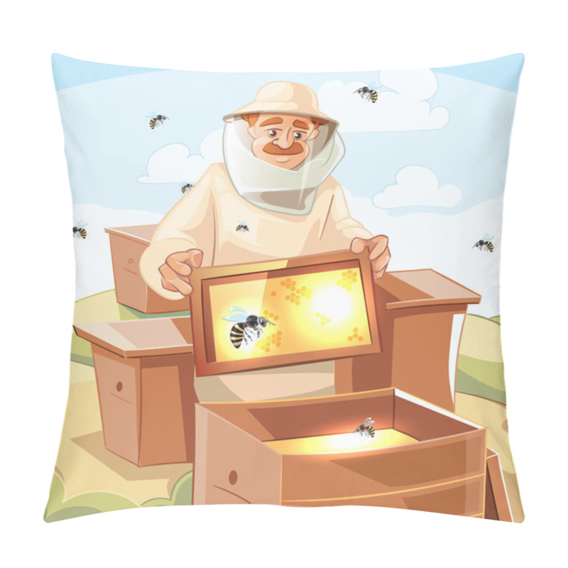 Personality  Apiary Vector Illustrations Pillow Covers