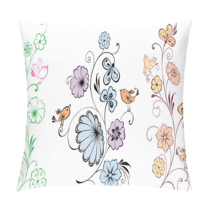 Personality  Blooming Twigs With The Birds Pillow Covers