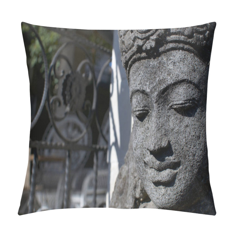 Personality  Close Up Picture Of A Stone Buddha Statue Pillow Covers