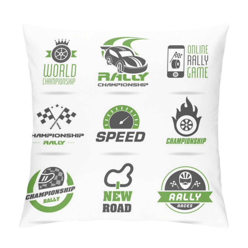 Personality  Rally Icon Set, Sports Icons - 3 Pillow Covers