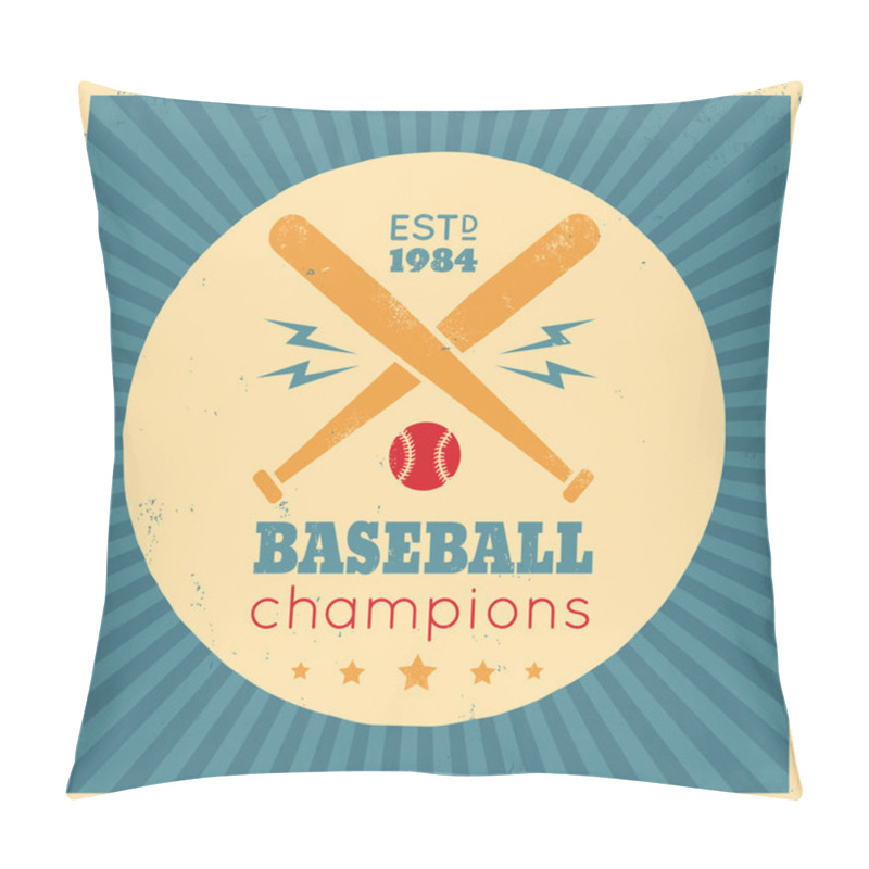 Personality  Poster With Logo For Baseball Pillow Covers