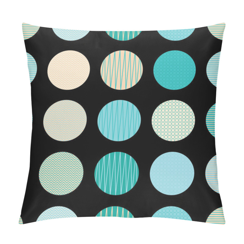 Personality  Seamless Vector Decorative Background With Circles Pillow Covers