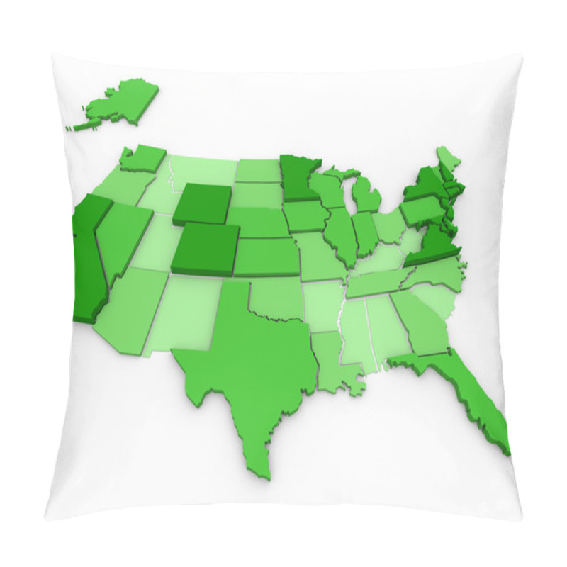 Personality  Per Capita Income - United States Map Pillow Covers