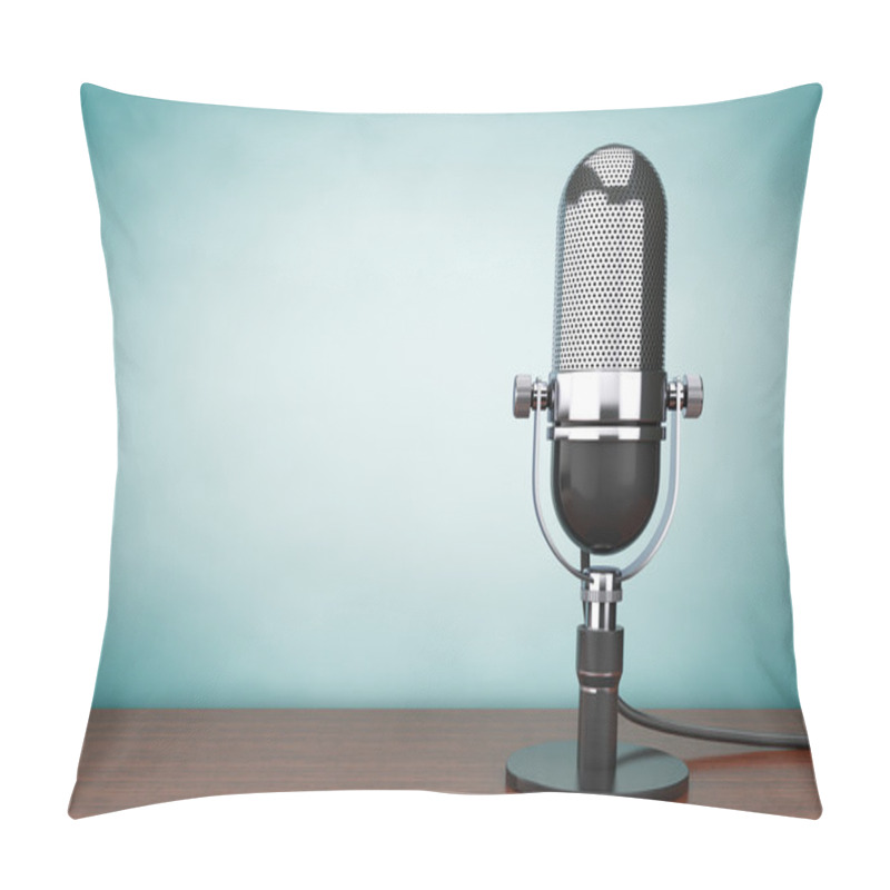 Personality  Old Style Hoto. Retro Microphone Pillow Covers