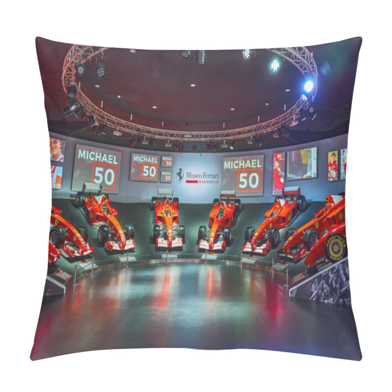 Personality  Maranello, Italy - March 6, 2019: Ferrari Museum The Formula 1 From The 2000s Pillow Covers