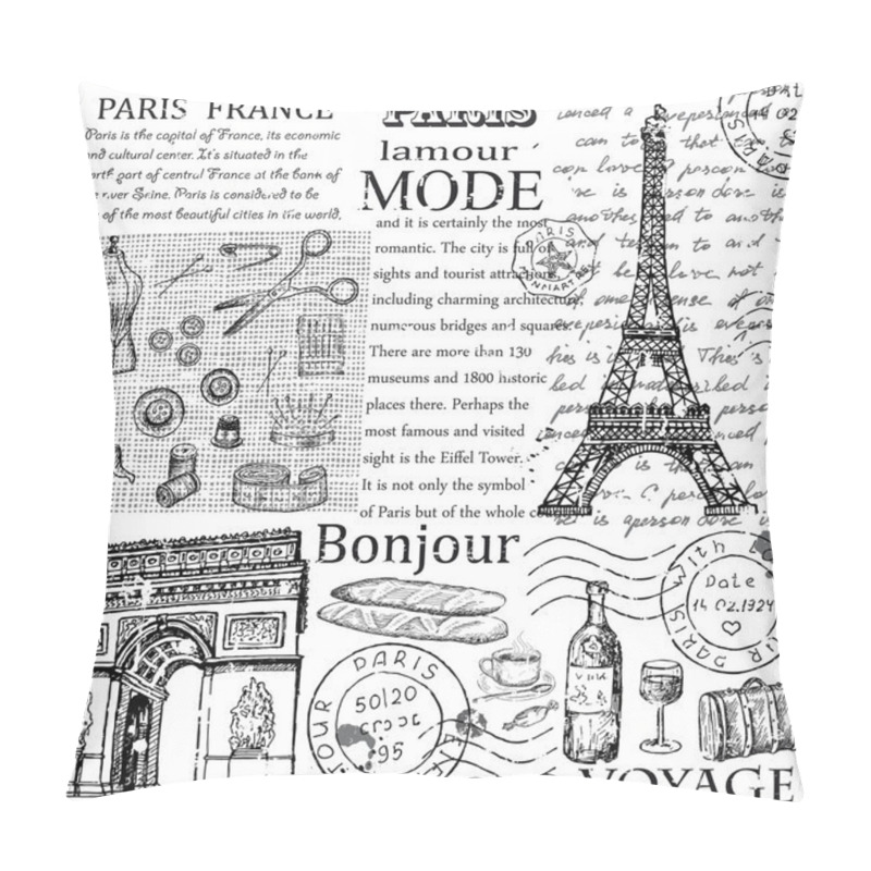 Personality  Paris Eiffel Tower Pillow Covers