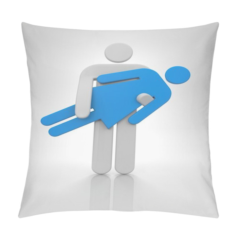 Personality  Man Hold Woman In Hands Pillow Covers