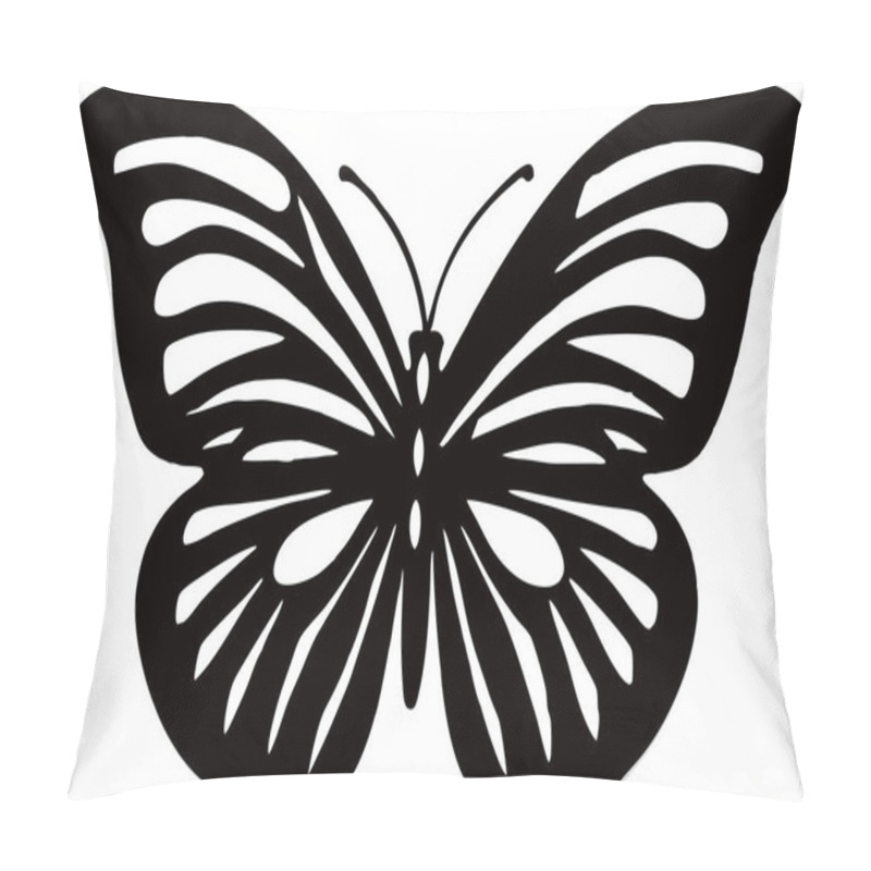 Personality  Discover A Charming Collection Of Animal Silhouettes Featuring An Adorable Piglet, A Cheerful Singing Bird, A Graceful Butterfly, And A Smiling Starfishall On A Clean White Background Pillow Covers