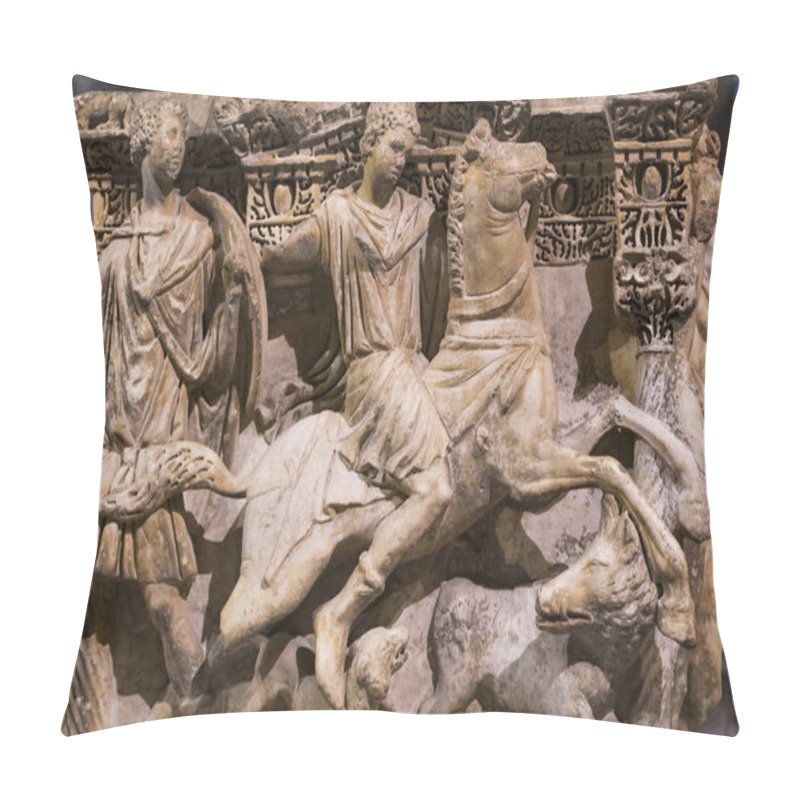 Personality  ISTANBUL, TURKEY - 4 APRIL , 2017: Museum Of Archeology In Istanbul, Ancient Exhibits Of Ancient Empires Inhabiting The Territory Of Present-day Turkey Pillow Covers